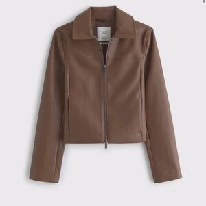 Abercrombie & Fitch Brown Leather Jacket